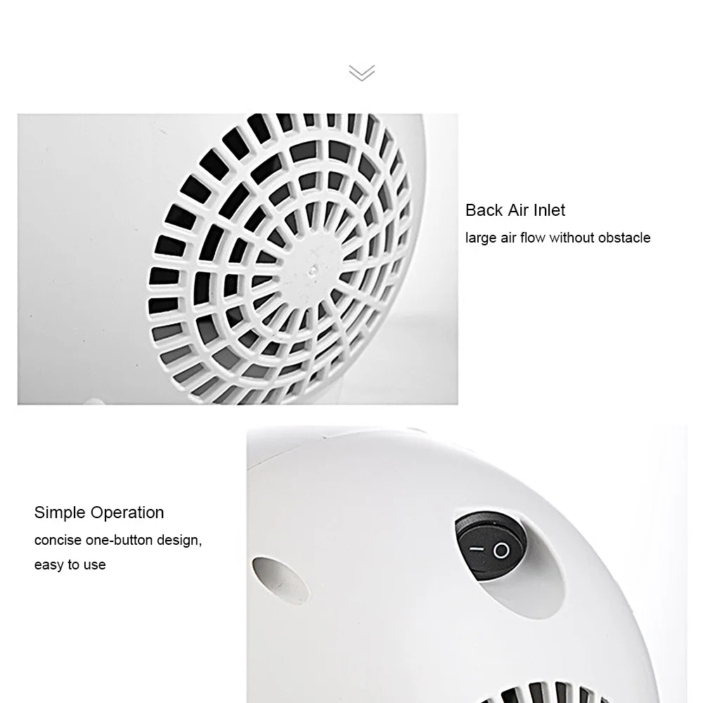 Mini 250W Space Heater Portable Winter Warmer Fan Personal Electric Heater for Home Office Ceramic Small Heaters US/ EU Plug