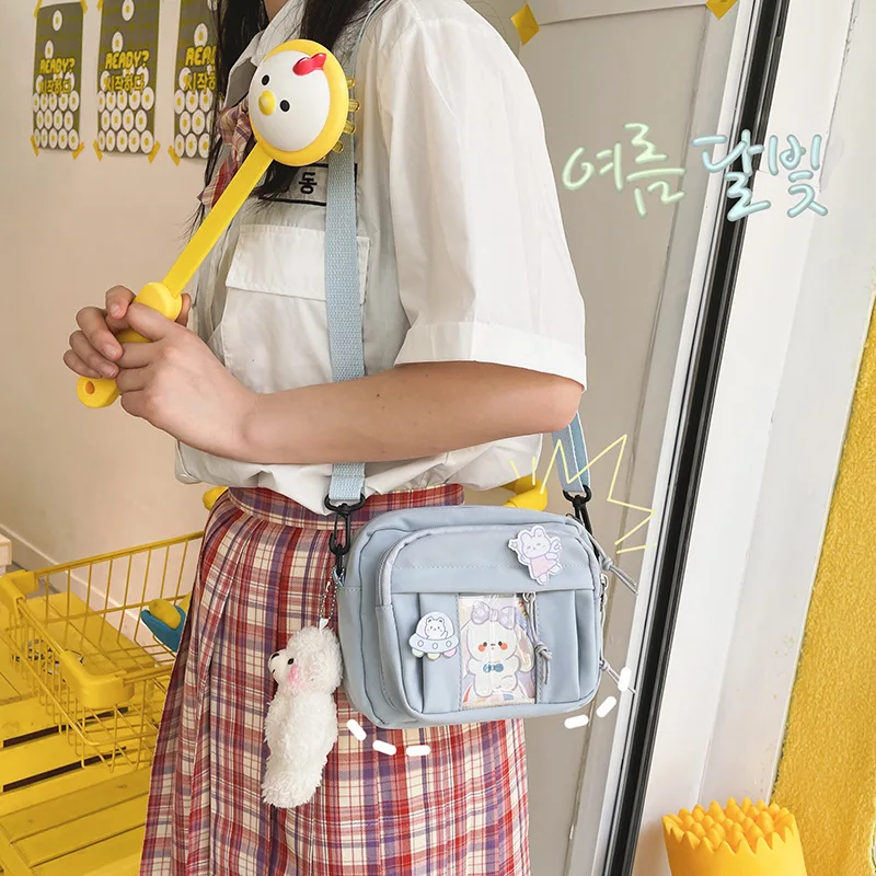 2022 Women New Cute Funny mobile phone bag Small Shoulder Bag Personality Creative Transparent Card Girl Student Messenger Bag