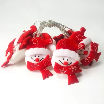 

cute snowman shape Battery supply cloth string light for Decoration to Christmas holiday