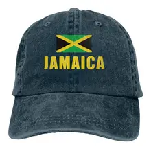 Мужская и женская Регулируемая хлопковая джинсовая бейсболка с флагом Ямайки, шляпа для папы