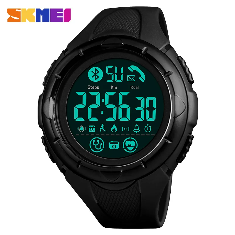 

SKMEI Bluetooth Outdoor Sport Smart Watch Men Fitness Pedometer Calories Digital Waterproof Wristwatch inteligent Military Clock