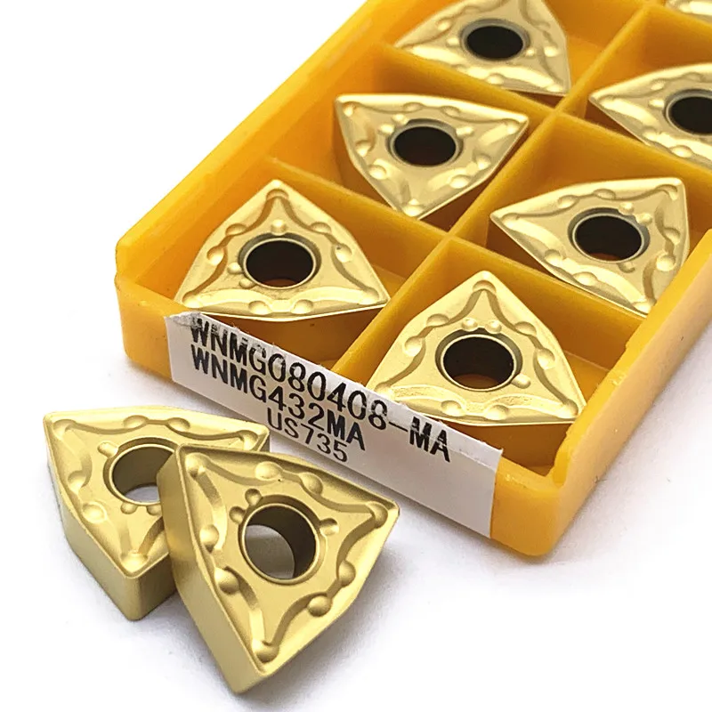 10 шт. WNMG080408 MA VP15TF/US735/UE6020 внешние токарные инструменты карбидные вставки токарный