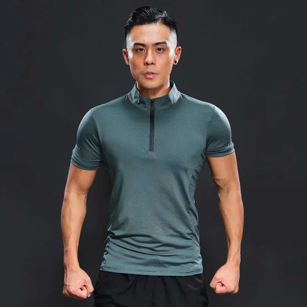 New men's quick drying running shirt 