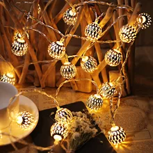 Smart Christmas Fairy Led Lights Disco Tree Balls Room New Year Decorations Twinkly Solar Light Outdoor Garland on Batteries