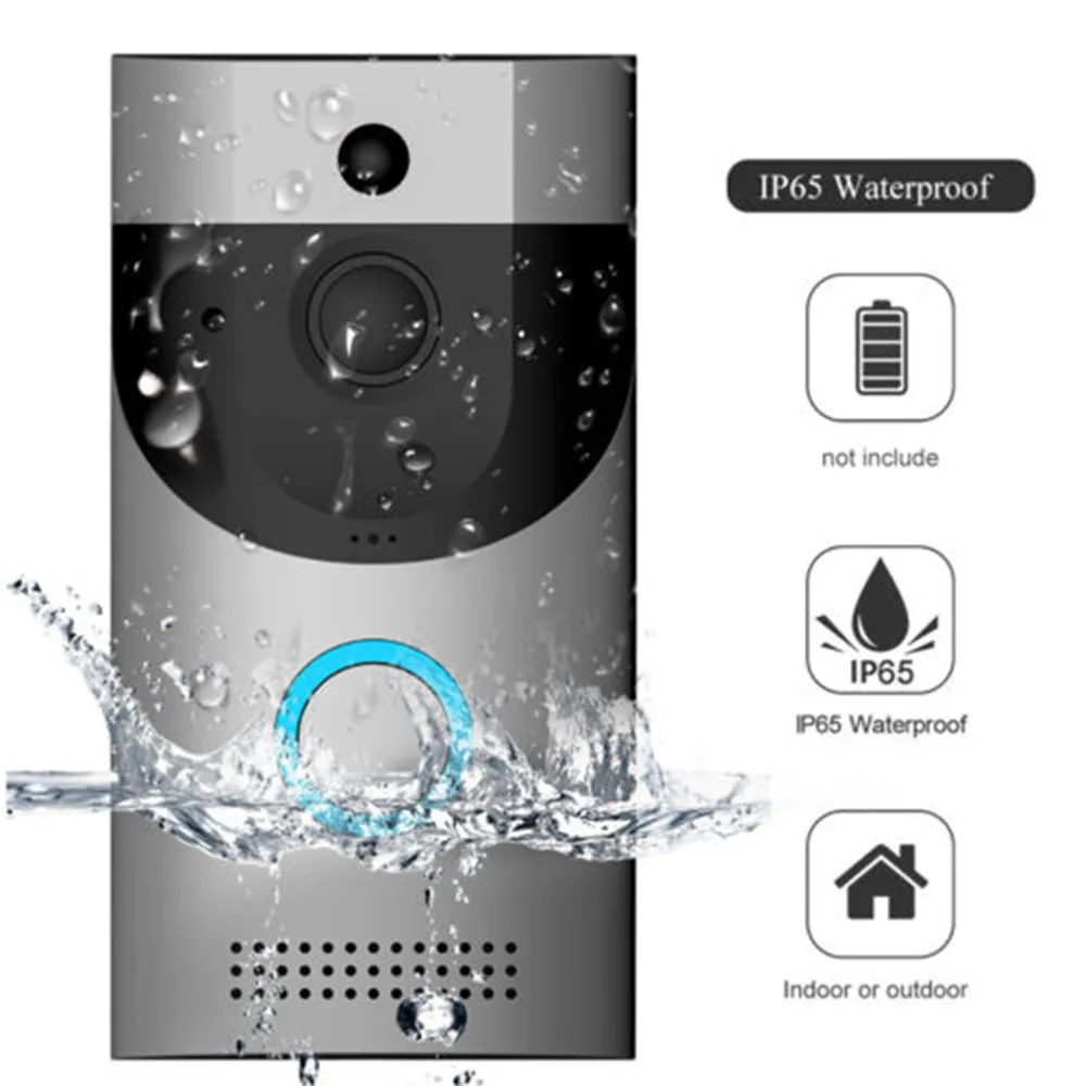 

HD 720P Smart Vision WiFi Doorbell Wireless Intercom Door Bell Sercurity Camera PIR Motion Night View Monitor APP Remote Control