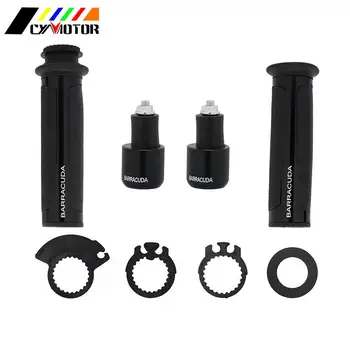 

Motorcycle Universal 22mm Street Racing Moto For kit with Bar end CNC 7/8'' Handle bar CAPS Handlebar Grips Kit BARRACUDA Grips