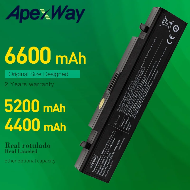 Apexway Laptop battery For SamSung AA-PB9NC6B AA-PB9NS6B AA-PB9NC6W AA-PL9NC6W R428 R429 R468 NP300 NP350 RV410 RV509 R530 R580 |