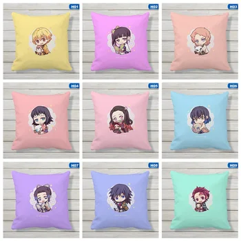 

Japanese Anime Demon Slayer Cushion Cover Home Decorative Pillow Case Decorativos Sofa Pillow Cover 45*45cm