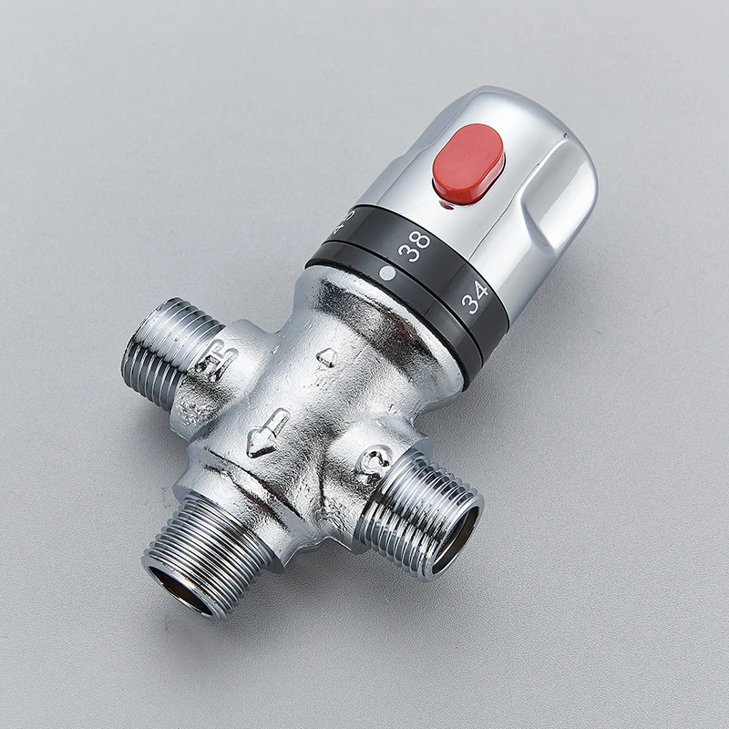 Brass Thermostatic Mixing Valve Bathroom Faucet Temperature Mixer Control Thermostatic Valve Home Improvement