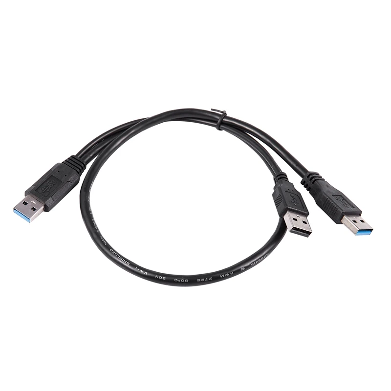 

Superspeed USB2.0 + USB 3.0 Type A to USB 3.0 A Male Y Cable Connector