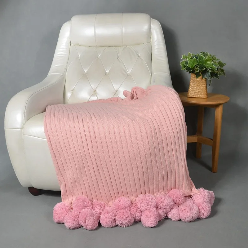 Ins горячий стиль, кондиционер одеяло шаровое одеяло нордическая накидка на мебель груша, Диван хлопок нить вязаное одеяло