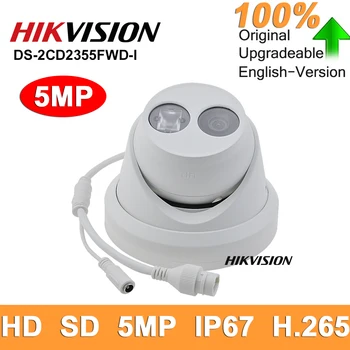

Hikvision Original DS-2CD2355FWD-I hik 2355 Turret IP Camera 5MP IR Fixed Network Camera IR30 IP67 Security Camera SD card Slot