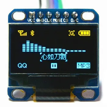 

Yellow, blue double color 6pin 128X64 OLED LCD LED Display Module 0.96" I2C IIC SPI Communicate