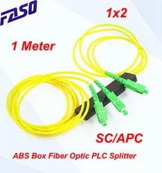 Séparateur 1*2 1 mètre, connecteur SC/APC, Mode unique, câble 2.0mm, boîte ABS, séparateur de Fiber optique PLC 