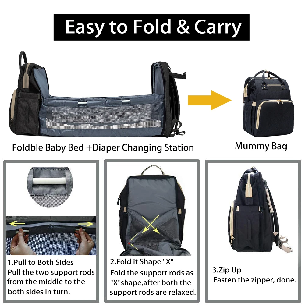 Portable Diaper Bag Baby Travel Backapack Baby Bed Diaper Changing Table Pads For Mom Dad Baby Portable Diaper Bag Baby Travel Backapack Baby Bed Diaper Changing Table Pads For Mom Dad Baby
