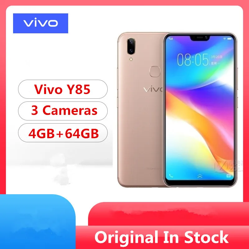 Глобальная прошивка Vivo Y85 Смартфон Snapdragon 450 Android 8,1 6,2" ips 2280X1080 4 ГБ ОЗУ 64 Гб ПЗУ распознавание лица 16.0MP отпечаток пальца