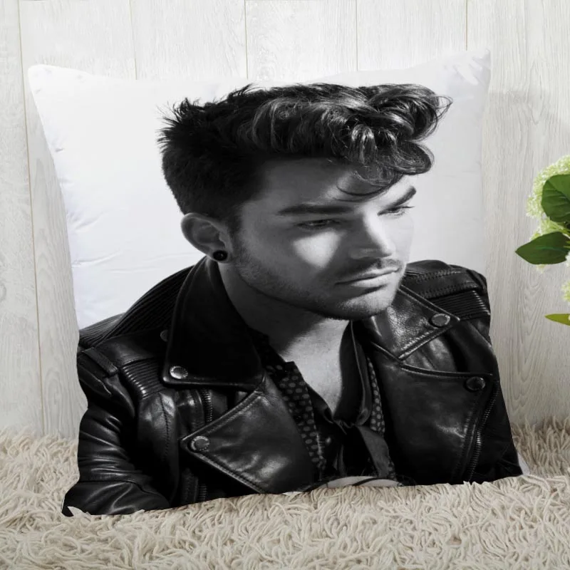 

Custom Pillow Cases Adam Lambert Square Pillowcase Christmas Zippered Pillow Cover 40*40cm,45*45cm(One Side)