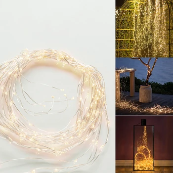 

200 LED Solar Powered Vine Copper LED String Fairy Light Solar Watering Can Light Firefly Plants Tree Branch Fairy Light