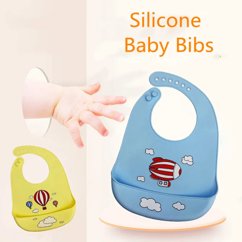 Cartoon Silicone Baby Bibs Waterproof Baby Boy Girl Apron Feeding Baby Bibs Burp Cloths Children Feeding Care Baby Saliva Towel