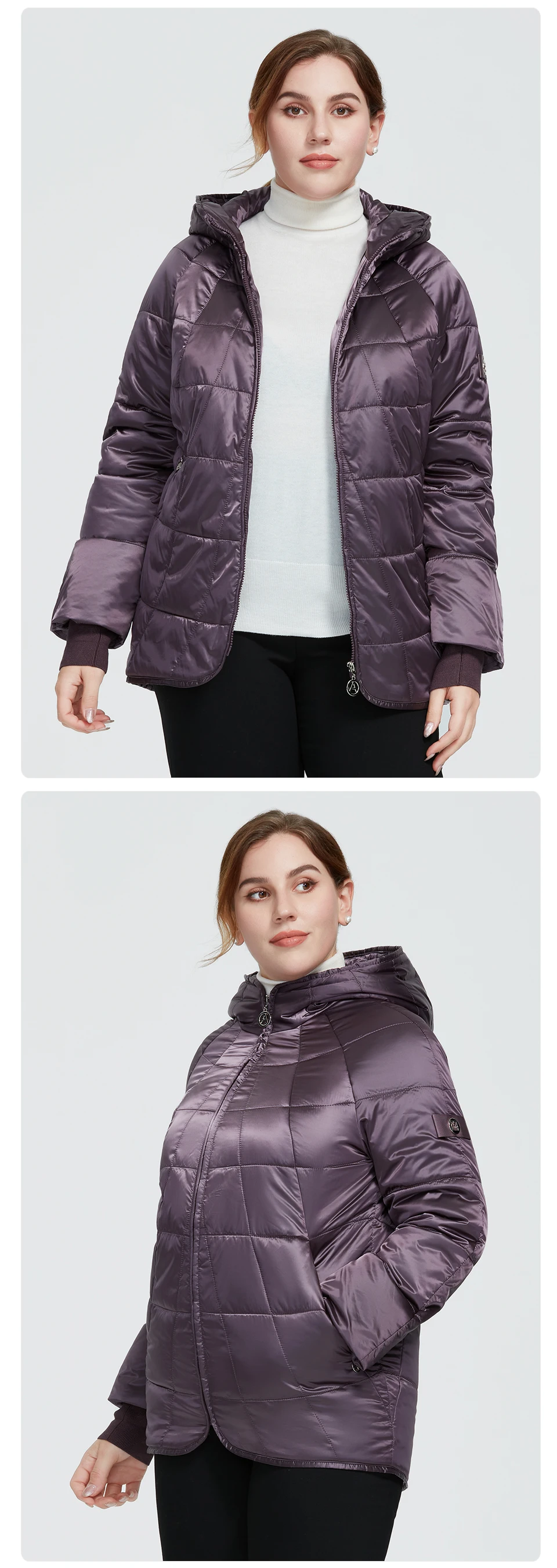 Astrid 2020 New Autumn Winter Womens coat women Windproof warm parka Plaid fashion Jacket hood large sizes female clothing 9385