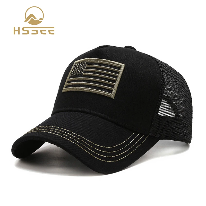 HSSEE Official Genuine Summer Men's Cap Breathable Mesh Adjustable Outdoor Sports Hat Running Fishing Caps Tactical_voghion.com