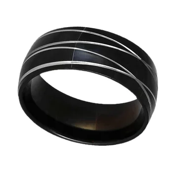 

New hot ring steel fine diamond forefinger ring ring female new simple net red rose titanium