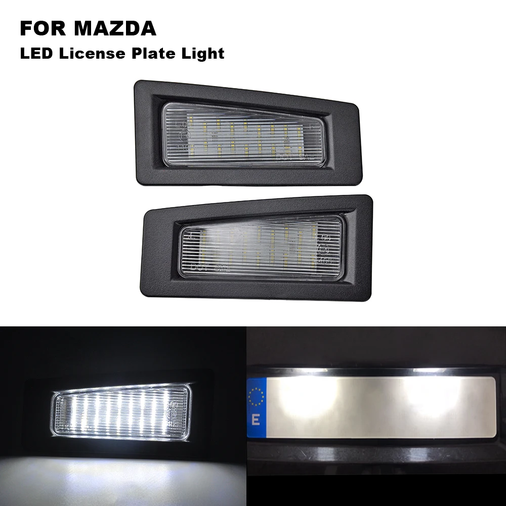 

2Pcs Clear Xenon White car LED License Plate Lights For Mazda 3 2014-2018 Mazda CX-3 2016-up Waterproof 3W car accessories
