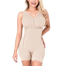 

Women'S Bodysuit Waist Trainer Body Shaper Side Zipper Adjustable Breast Support Tummy Control Shaperwear