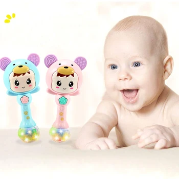 

New Rattle rattle baby molar toy music rhythm stick 0-3 baby teether toy hand grip rattle baby toy YL-01