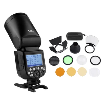 

Godox V1F Professional Camera Flash Speedlite flash studio Speedlight Round Head Wireless for Wedding Flash Accessories Kit