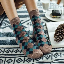 Jeseca милые носки в японском стиле для девочек г. Зимние плотные теплые носки женские винтажные уличные носки в английском стиле Харадзюку в стиле ретро