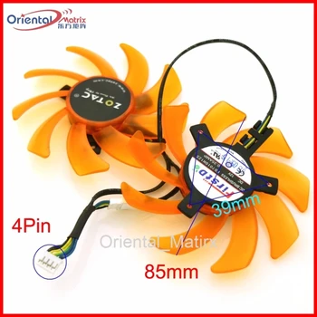 

Free Shipping 2pcs/lot FD7010H12S 12V 0.35A 4Pin 85mm VGA Fan For ZOTAC GTX760 GTX770 GTX770-2GD5 HA Graphics Card Cooling Fan