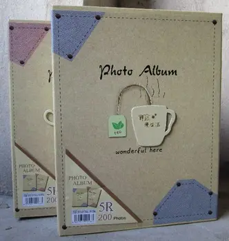 

Hot Selling 7 Inch Large Capacity Insert Photo Album 200 Pockets Photo Album Inserts Test Home Simple Photo Album Lover Wedding
