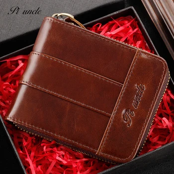 

PI UNCLE Famous Brand Designer Genuine Leather Men Wallets Male Wallet Smart Wallet Luxury Wallet Thin Wallet Male Purse Coin