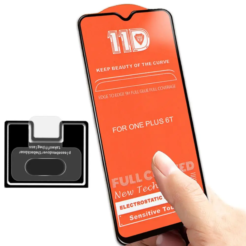 2 in 1 11D Curved 9H Tempered Glass For Oneplus 6 6T 7 7T Protective Screen Protector 1+ Safety &amp Back Rear Camera Film | Мобильные