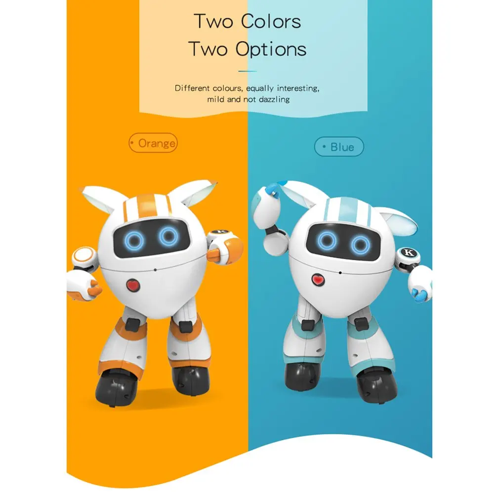 R14 KAQI-YOYO 2.4G Smart RC Robot Programmable Sing Tell Story Shining Light Robot Toys Gift for Children