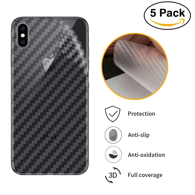 5pcs Soft Carbon Fiber Back Film Sticker For New ipad Pro 11 Clear Matte Screen Protector