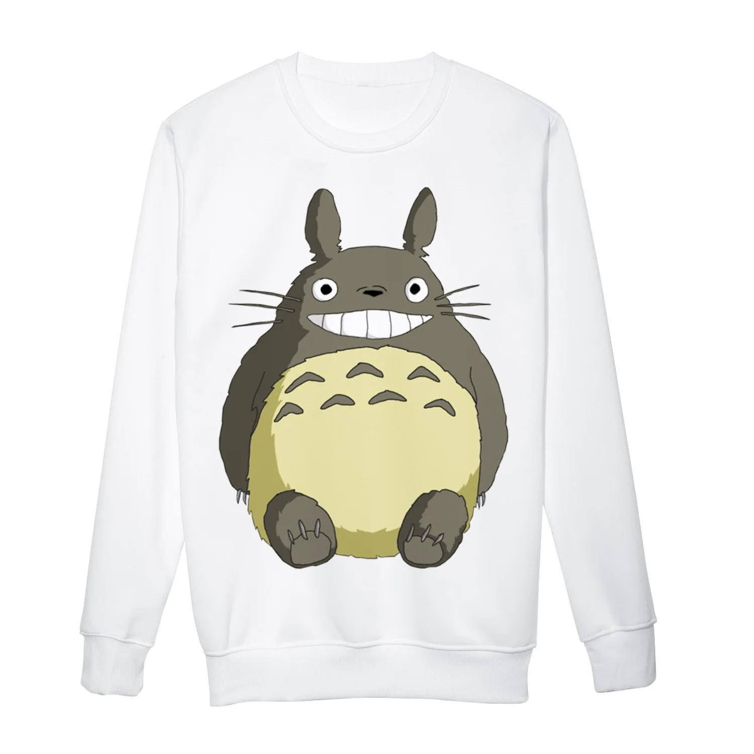 Totoro 3D толстовки анимация Kawaii женские толстовки с капюшоном; сезон осень спортивный костюм с длинными рукавами негабаритная толстовка модная одежда