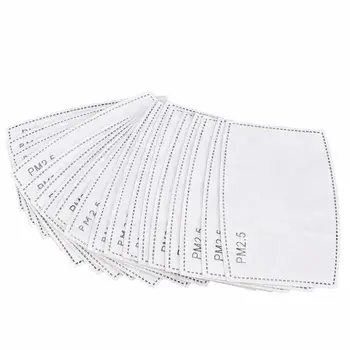 

10Pcs/Lot 5 Layers PM2.5 Activated Carbon Filter Insert Protective Filter Media Insert for mouth Mask anti dust mask