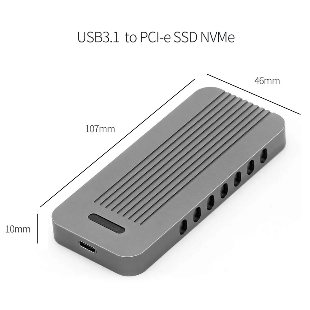 Алюминиевый внешний M.2 до 10 Гбит/с USB 3 1 Тип C NVMe PCIe 0 SSD Корпус чехол M Key NGFF