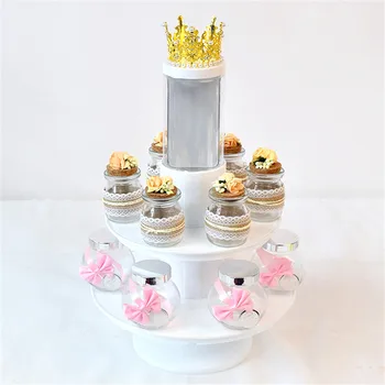 

Surprise Cake-pop-up Stand Popping Cake Stand Creative Gift Double Cupcake Stand Spray Booth 30x30x20cm Double Cake Stand