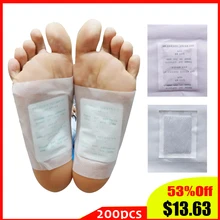 200 шт./лот детоксикационные Пластыри для ног, бамбуковые подушечки для ног, пластыри с приклеенным средством для ухода за ногами, улучшающие сон, наклейки для ног для похудения