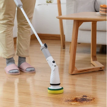 

112cm Practical Cleaning Brush Kitchen Scrub Cleaner Tools Set Electric Spin Scrubber Bathroom Turbo Long Handle Cleaner