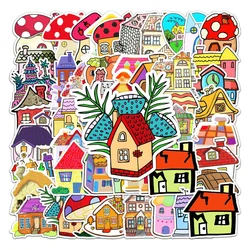 Lot de 10/30/50 autocollants de maison, Graffiti, dessin animé, petits autocollants frais pour enfants, bricolage, Skateboard, valise 