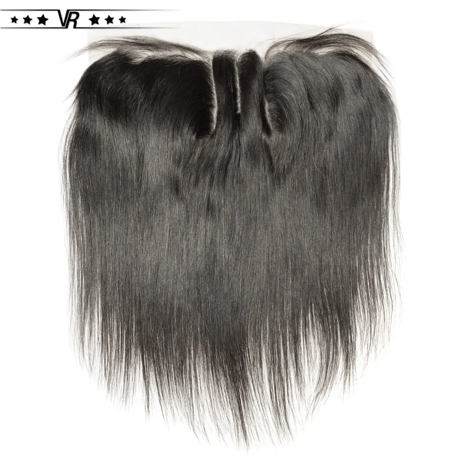 VR Star Virgin Hair 13x4 прямые фронтальные бразильские волосы предварительно выщипанные фронтальные закрытие для черных женщин