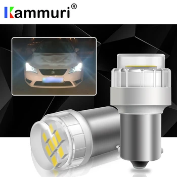 

KAMMURI White No Error P21W 1156 Car LED Bulb For SEAT LEON 2 3 MK2 MK3 1P 5F ST LED DRL Back-Up Reverse Lights Lamps