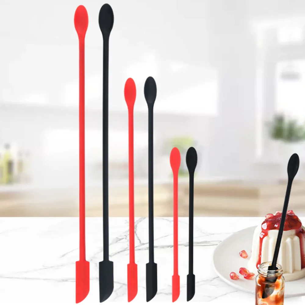

Mini Silicone Small Pointed Spatula Set Jam Scraper Set 3 Pieces Cooking Spatula Set