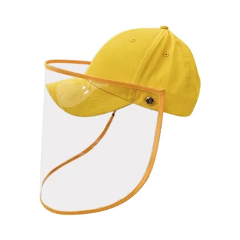 

Anti Saliva Travel Wide Brim Splash Proof Dustproof Baseball Cap Face Cover Mask Children Kids Outdoor Daily Protective Hat
