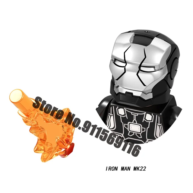 Superhero Iron Man Building Blocks Bricks Pepper Ultron Tony Stark Mark War Machine Action Figures Kids Toys Christmas Gifts H-GD230