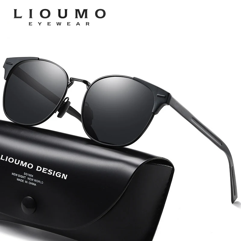 Fashion Style Round Sunglasses Men Polarized Cat Eye Women Sun Glasses For Outdoor Driving Anti-Glare UV400 Lens Purple Red